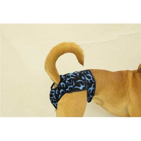 Seasonals Seasonals 41116BFL Washable Female Dog Diaper; Blue Flames - Extra Large 41116BFL